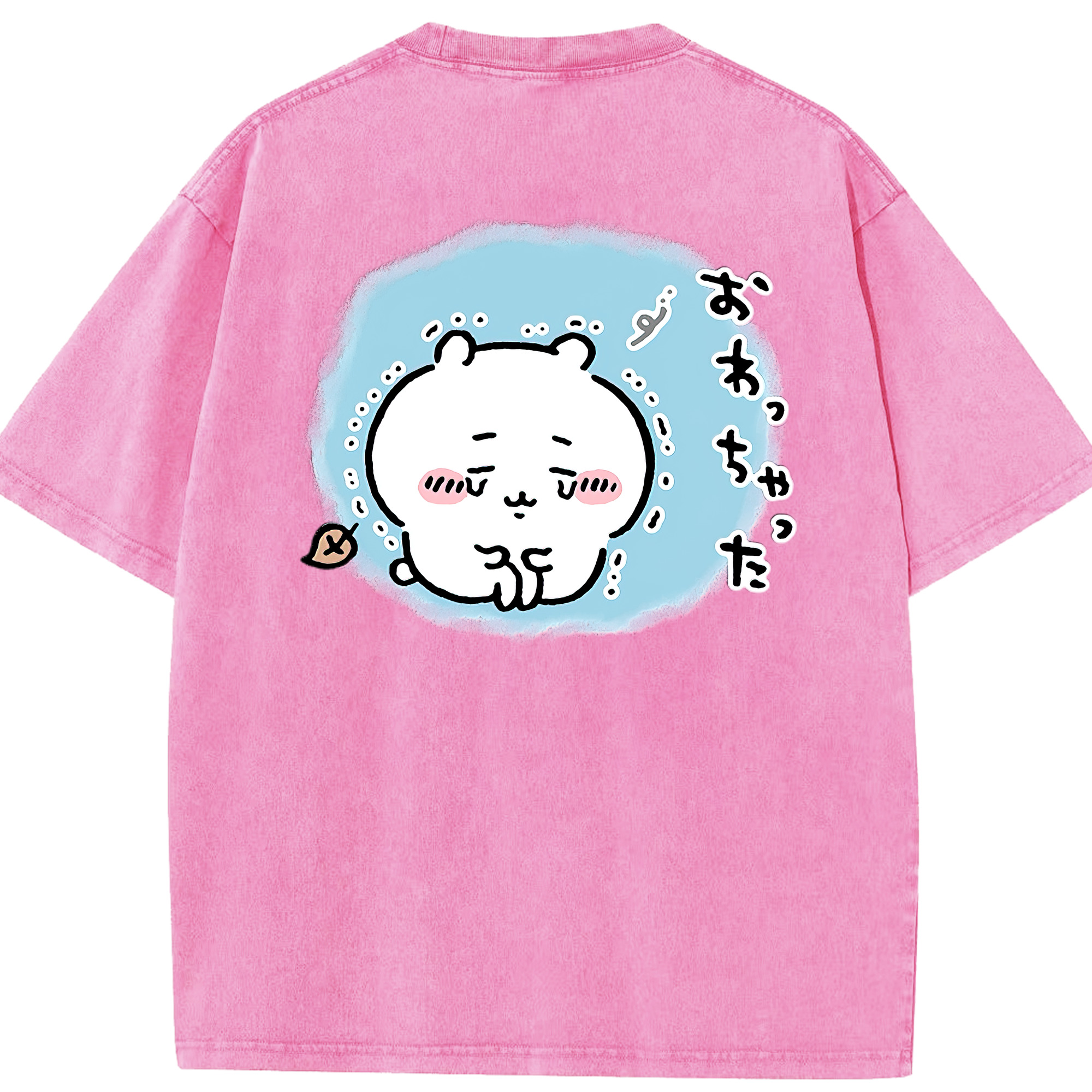 （画像用） ちいかわ ちいかわ Chii-kawa chiikawa 綿100% ヴィンテージ風 半袖Tシャツ（背面プリント）